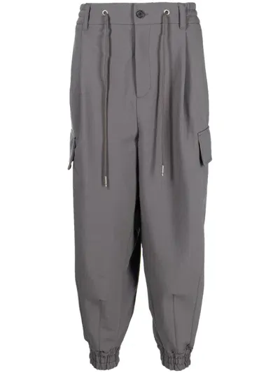 Songzio Cargo Drawstring Trousers In Grün