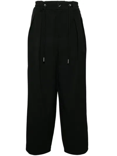 Songzio Balloon-leg Cotton Trousers In Black