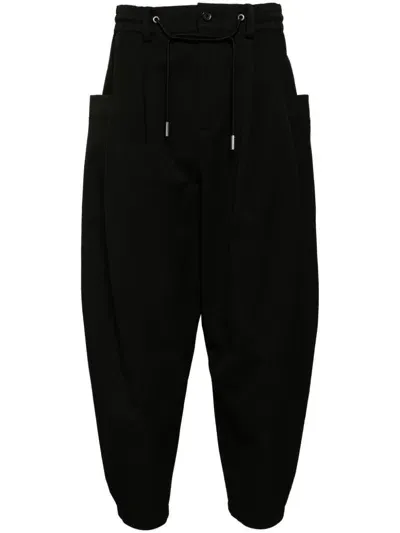 Songzio Curve Pocket Balloon Pants In Black