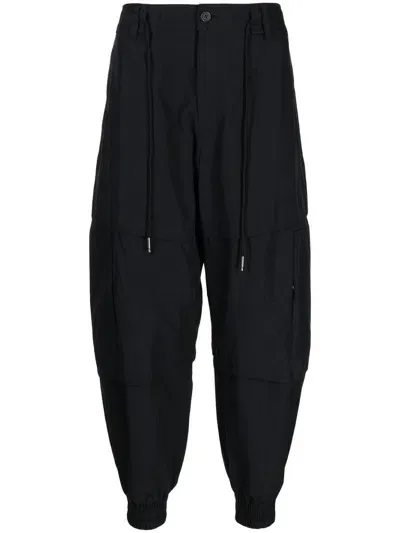 Songzio Cutting Cargo Track Pants In Black