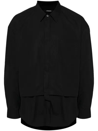 Songzio Layered Shirt In Schwarz