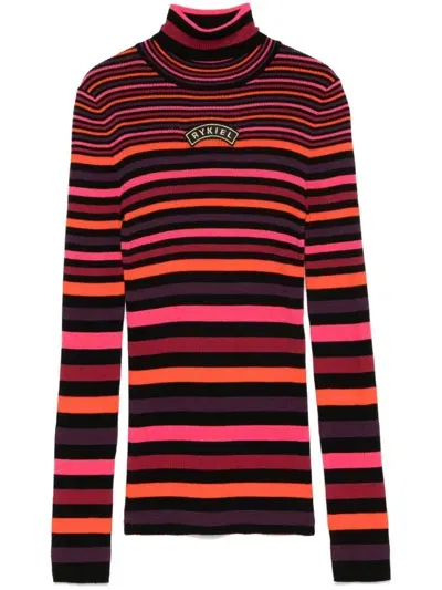 Sonia Rykiel Striped Sweater In Pink