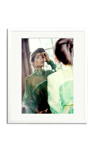 Sonic Editions Bianca Jagger In Green Photography Print In White