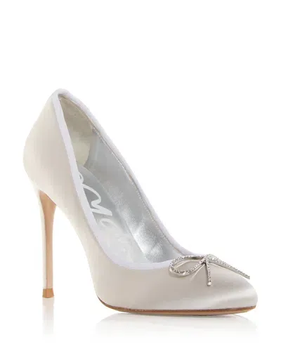 Sophia Webster Women's Pirouette Ballet Pumps In Ivory Satin