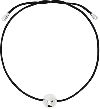 Sophie Buhai Black Large Sigrid Choker In Sterling Silver