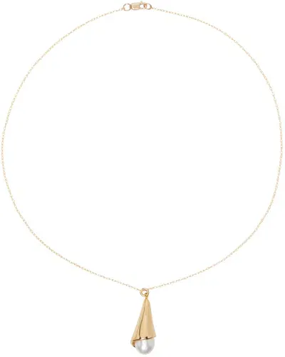 Sophie Buhai Gold Pearl Drop Pendant Necklace In 18k Gold Vermeil