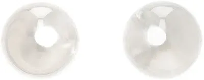 Sophie Buhai Transparent Quartz Boule Stud Earrings In Sterling Silver, Jad