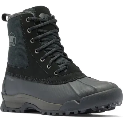 Sorel Buxton Lite Waterproof Boot In Black/black