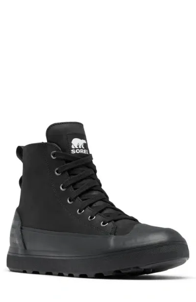 Sorel Cheyanne Metro Ii Waterproof Boot In Black Sea Salt