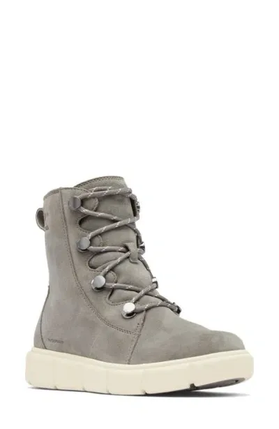 Sorel Explorer Iii Joan Waterproof Boot In Quarry/chalk