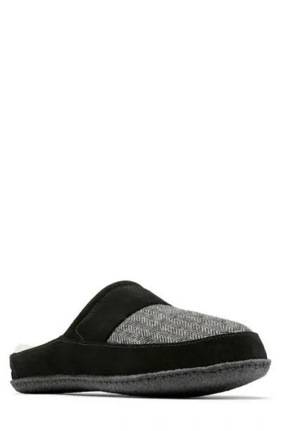 Sorel Falcon Ridge Ii Faux Fur Lined Scuff Slipper In Black/jet