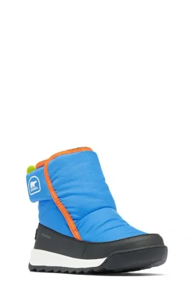 Sorel Kids' Whitney Ii Faux Fur Lined Waterproof Snow Boot In Harbor Blue/jet