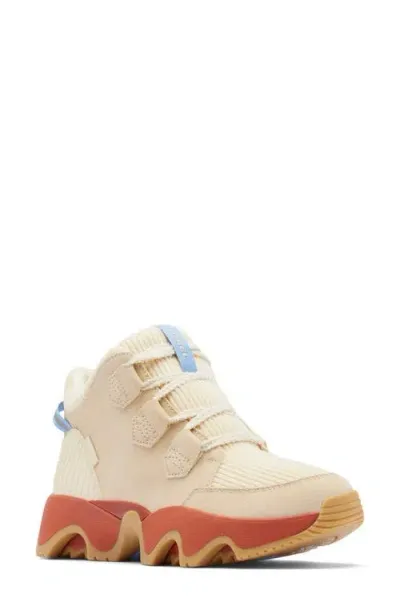 Sorel Kinetic Impact Caribou Plus Waterproof Sneaker Bootie In Honey White/sanguine