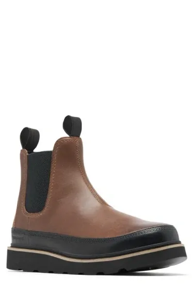 Sorel Slabtown 62 Waterproof Chelsea Boot In Tobacco/black