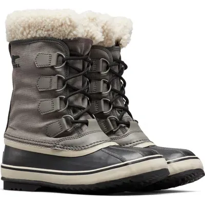 Sorel Winter Carnival Waterproof Boot In Black/stone