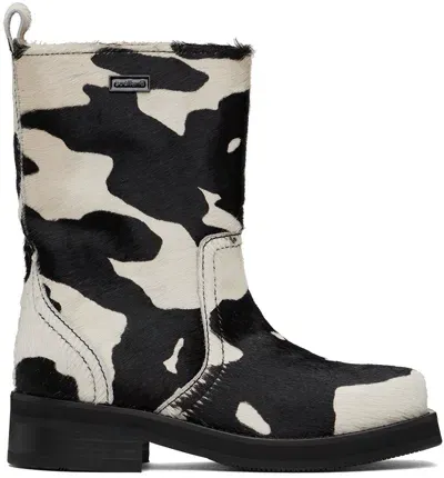 Soulland Black & White Arizona Pony Boots In White Multi