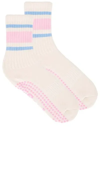 Souls. Pink Retro Grip Socks