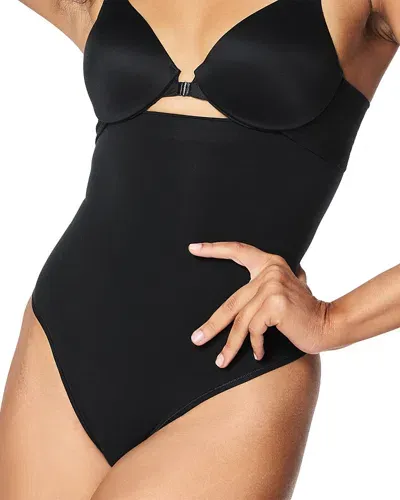 Spanx High Waisted Thong In Very Black