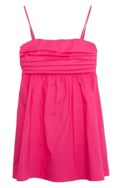 Speechless Pleated Bodice Sleeveless Minidress In Fuschia