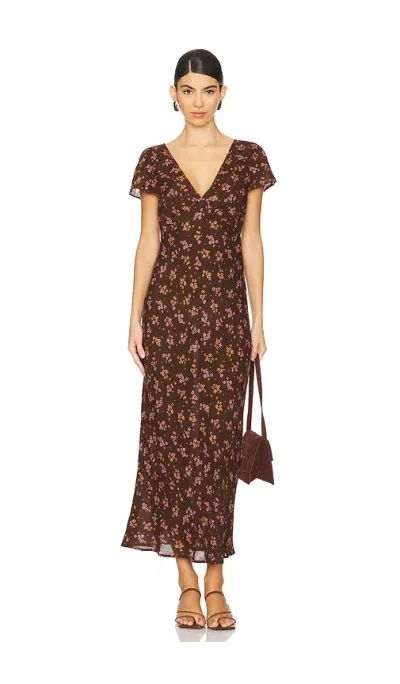 Spell Melody Bias Maxi Dress In Brown