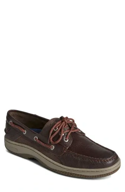 Sperry Billfish 3-eye Leather & Canvas Boat Shoe In Brown