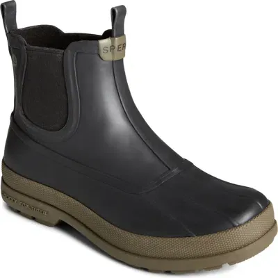 Sperry Cold Bay Waterproof Chelsea Rain Boot In Black