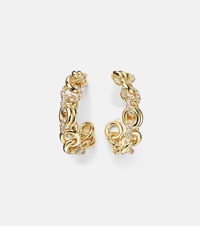 Spinelli Kilcollin Fused Serpens 18kt Gold Earrings With Diamonds