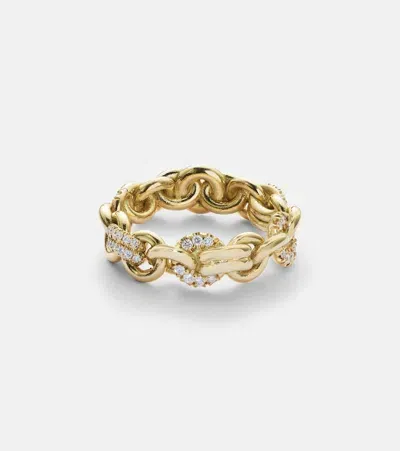 Spinelli Kilcollin Fused Serpens Medium 18kt Gold Ring With Diamonds