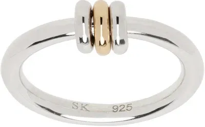 Spinelli Kilcollin Silver Sirius Sg Ring In Silver Yellow Gold