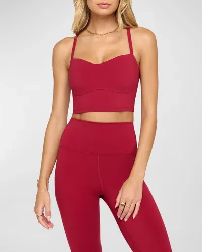 Spiritual Gangster Kelly Crop Tank Top In Berry