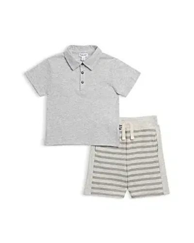 Splendid Boys' 2-pc. Beach Day Polo Set - Little Kid In Heather Gray