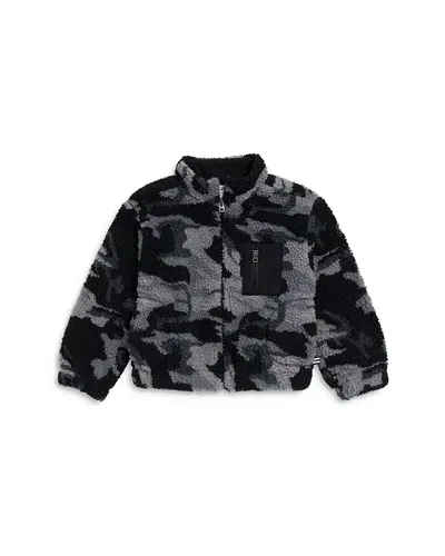 Splendid Boys' Camo Sherpa Jacket - Little Kid In Lead Camo