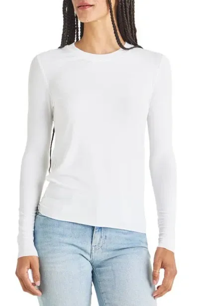 Splendid Bri Long Sleeve Knit Top In White