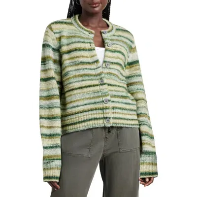 Splendid Daniella Stripe Cardigan In Teal Multi