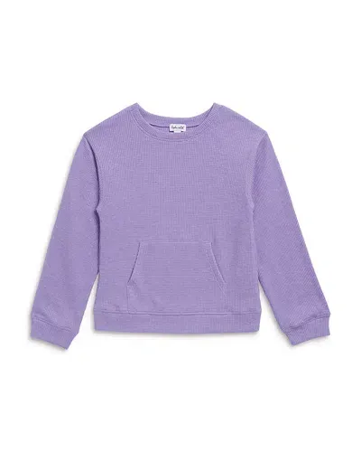 Splendid Girls' Thermal Sweatshirt - Big Kid In Hydrangea