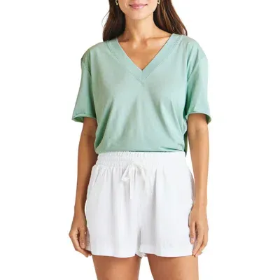 Splendid Kacey V-neck T-shirt In Sea