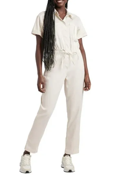 Splendid Laura Tie Waist Jumpsuit In Pale Oak