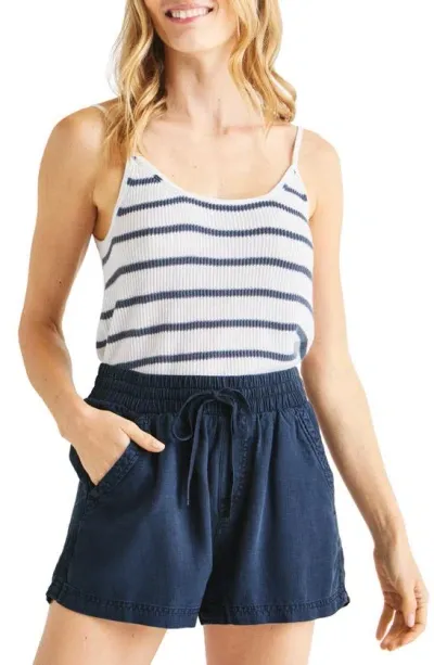 Splendid Luna Stripe Sweater Tank In Ceruleanwhite