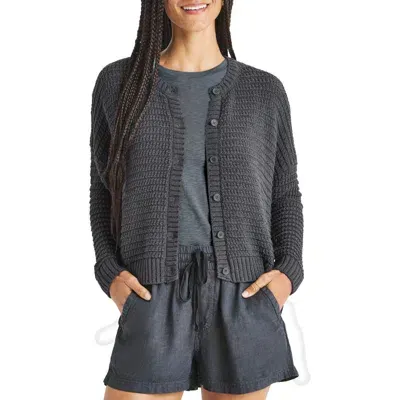 Splendid Miranda Crewneck Cardigan In Lead