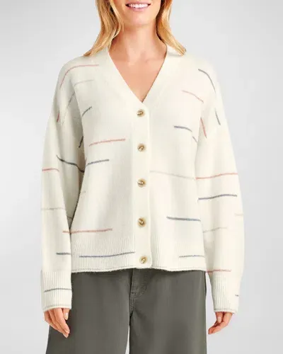 Splendid Quinn Striped Cardigan In Pale Oak Multi