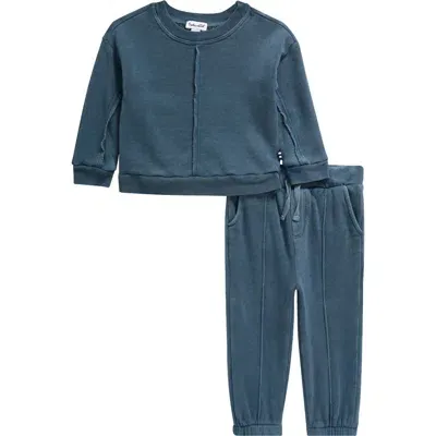 Splendid Babies'  Sweatshirt & Sweatpants Set In Storm