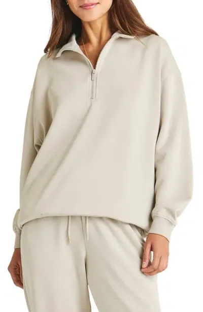 Splendid Tara Quarter Zip Sweatshirt In Oat