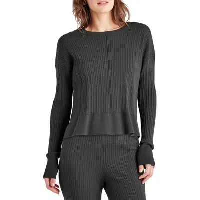 Splendid Veronica Cable Sweater In Lead