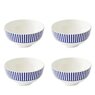 Spode Blue Italian Steccato Rimless Bowls, Set Of 4