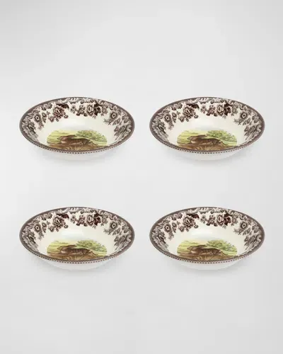 Spode Woodland Cereal Bowls, Set Of 4 In Rabbit