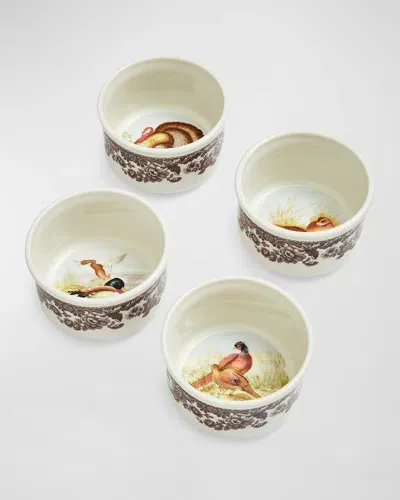 Spode Woodland Christmas Ramekins, Set Of 4 In Brown