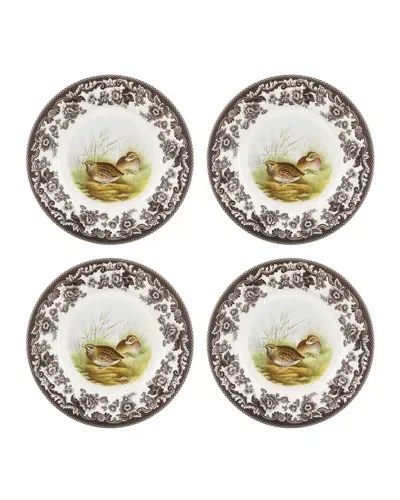 Spode Woodland Luncheon Plates, Set Of 4 In Quail