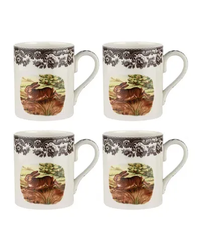 Spode Woodland Mug, Set Of 4 In Rabbit