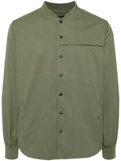 Sport B. By Agnès B. Rib Collar Shirt Jacket In Green