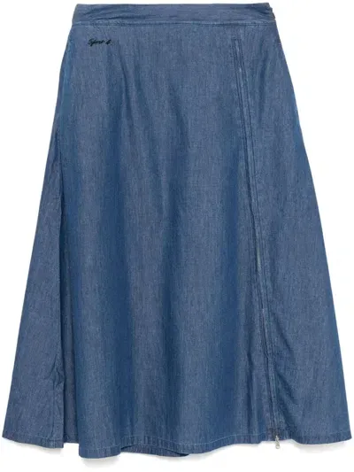 Sport B. By Agnès B. Zipped Skirt In Blue